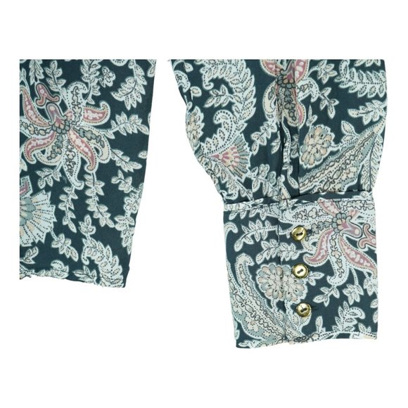 LOFT Ann Taylor - Floral Paisley Long Sleeve Lightweight Blouse Size MP Petites - Picture 6 of 6